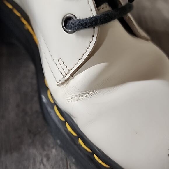 Dr Martens Women White Solid Platform Combat Boot Jadon Lace-Up Size 7 - Picture 9 of 10